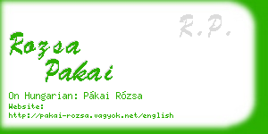 rozsa pakai business card